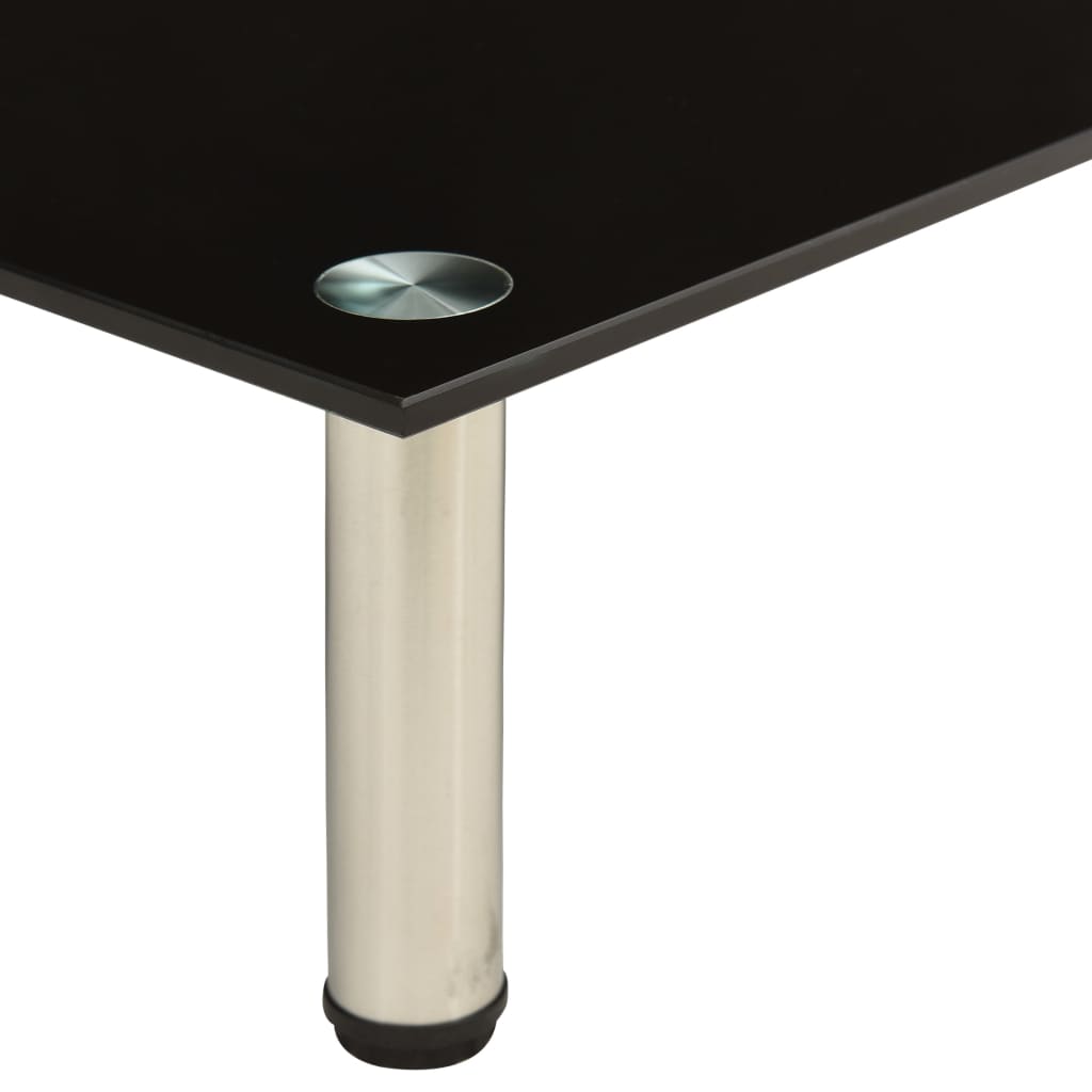 322761 vidaXL TV Stand Black 60x35x17 cm Tempered Glass - XIOS