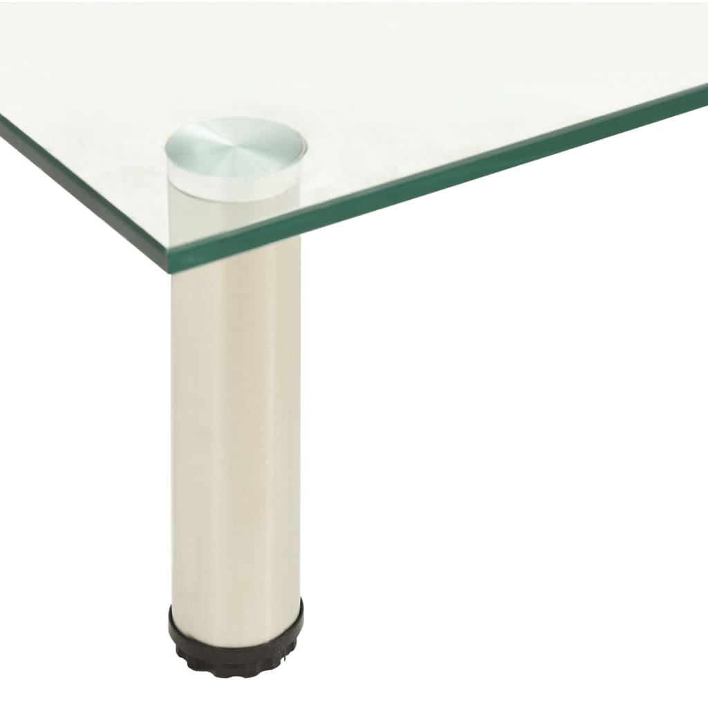 322763 vidaXL TV Stand Transparent 60x35x17 cm Tempered Glass - XIOS