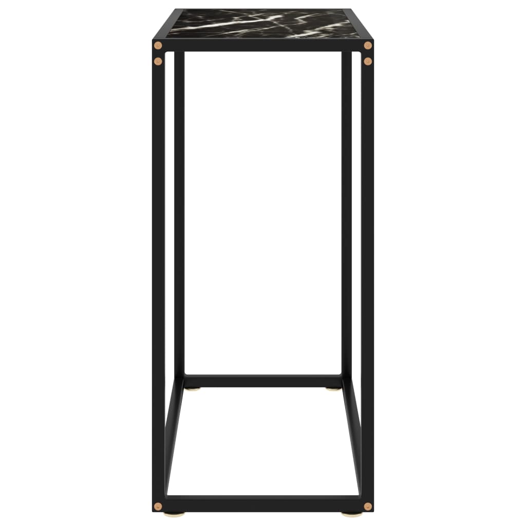 Table console Noir 60x35x75 cm Verre trempé - XIOS