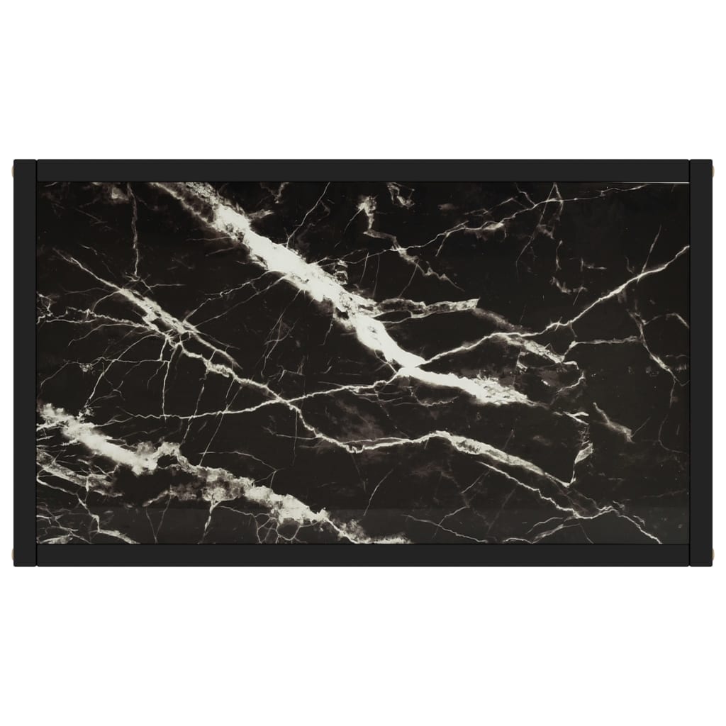 Table console Noir 60x35x75 cm Verre trempé - XIOS