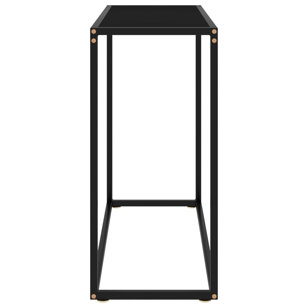 Table console Noir 80x35x75 cm Verre trempé - XIOS