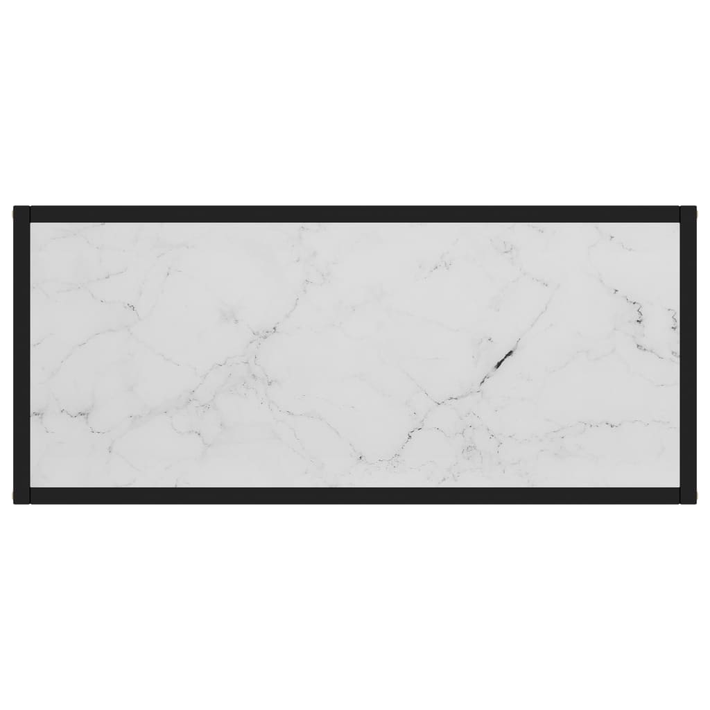 Table console Blanc 80x35x75 cm Verre trempé - XIOS