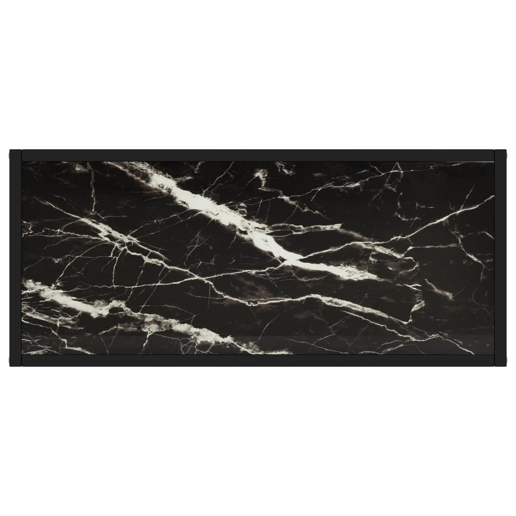 Table console Noir 80x35x75 cm Verre trempé - XIOS