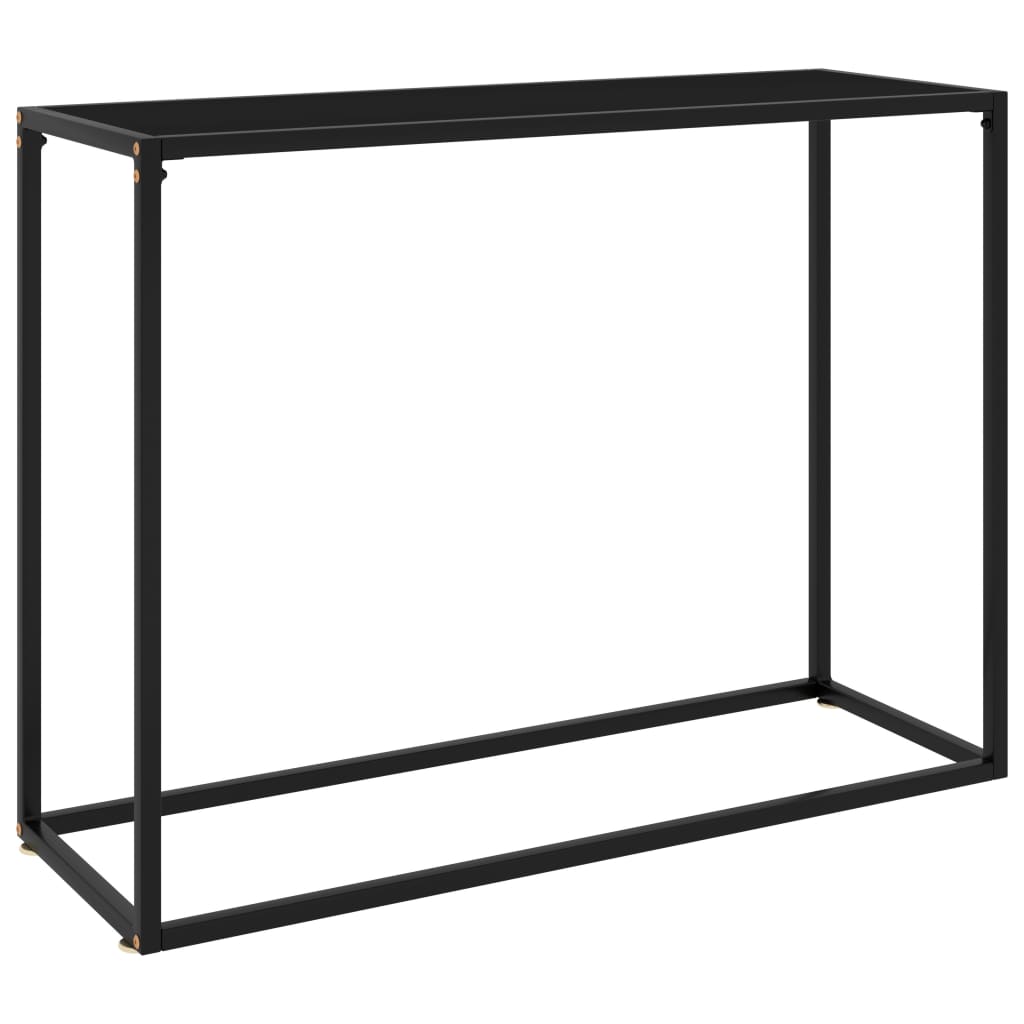 Table console Noir 100x35x75 cm Verre trempé Tables d'appoint vidaXL