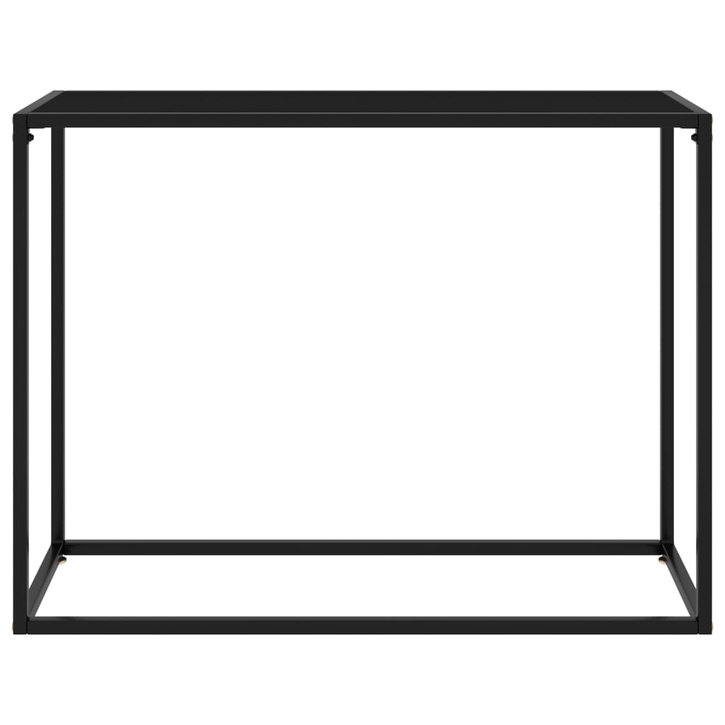 Table console Noir 100x35x75 cm Verre trempé Tables d'appoint vidaXL