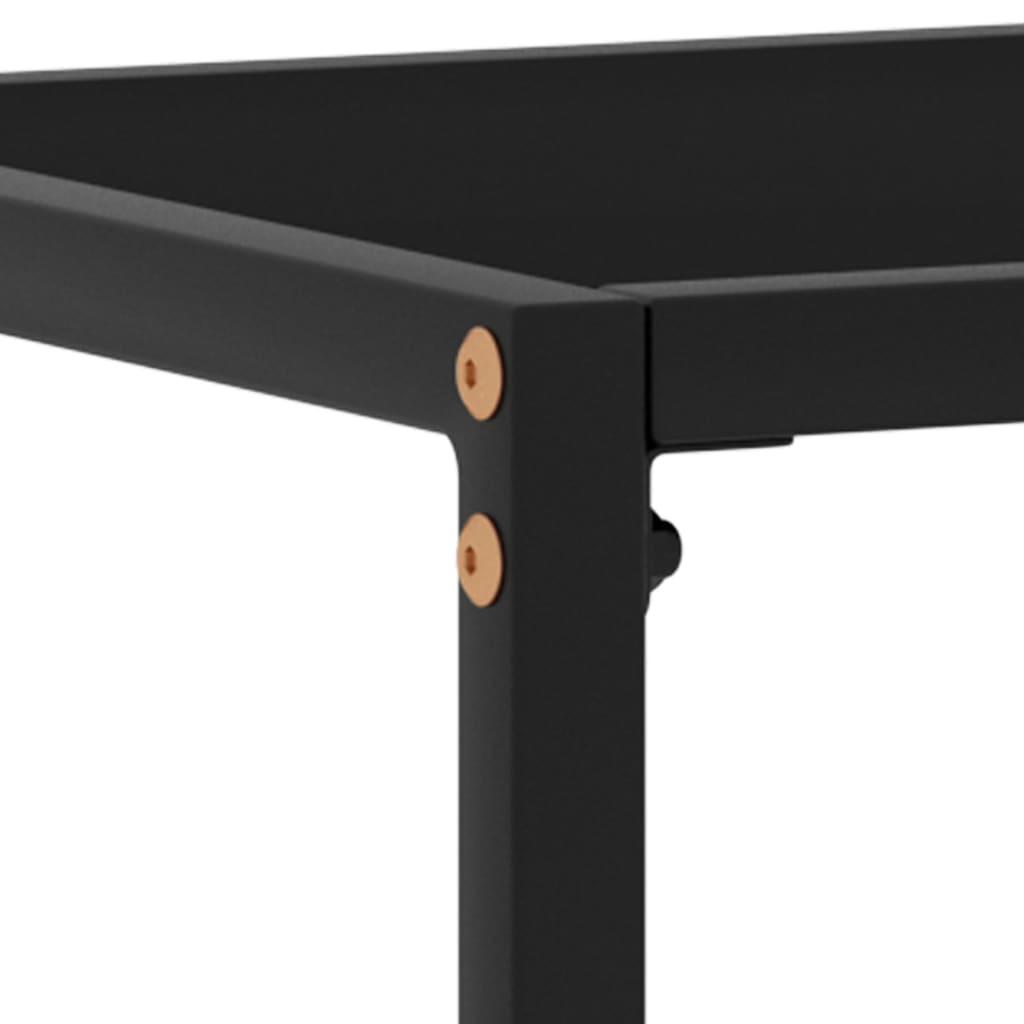 Table console Noir 100x35x75 cm Verre trempé Tables d'appoint vidaXL