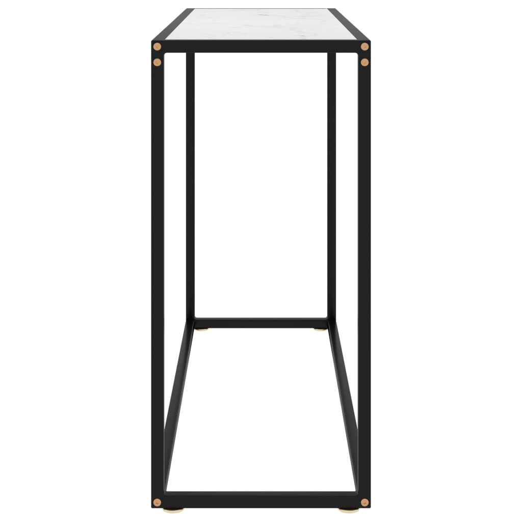Table console Blanc 100x35x75 cm Verre trempé - XIOS