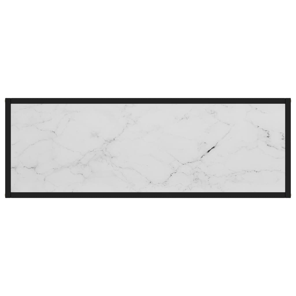 Table console Blanc 100x35x75 cm Verre trempé - XIOS