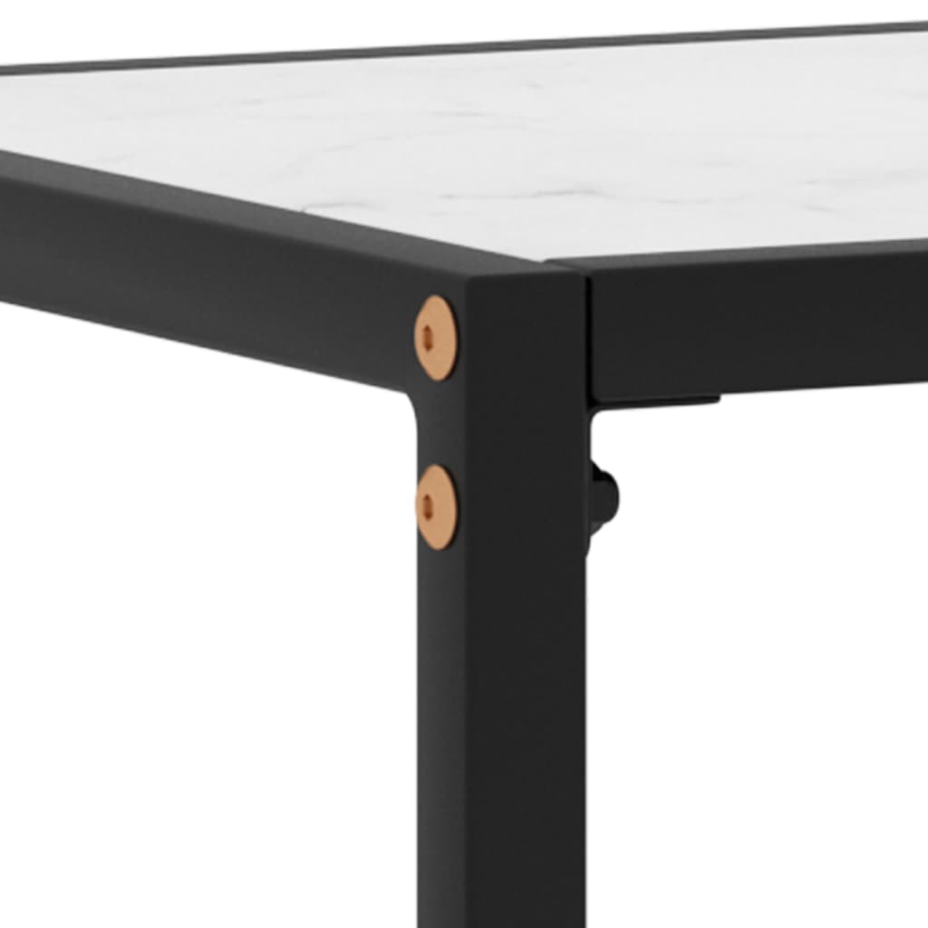 Table console Blanc 100x35x75 cm Verre trempé - XIOS