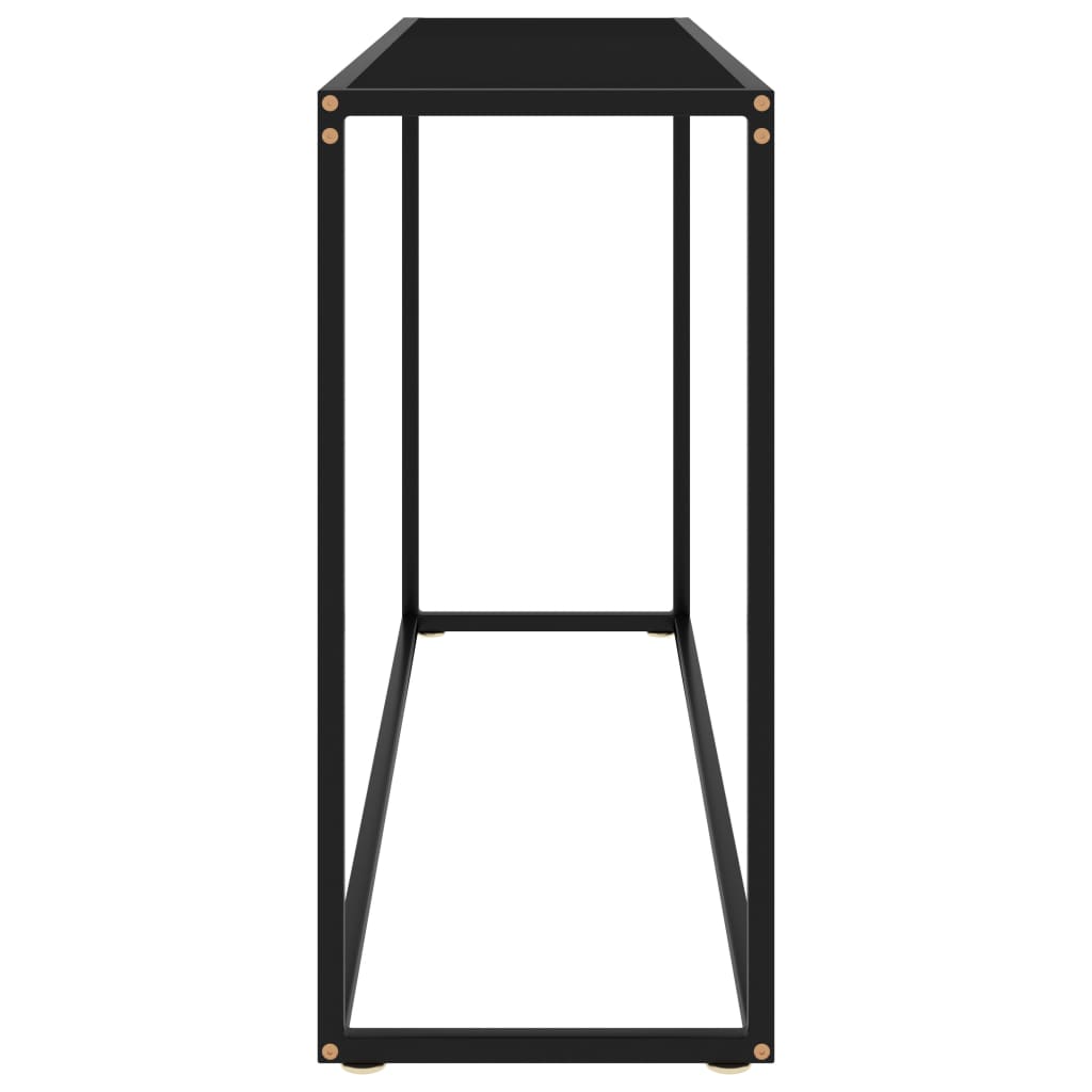 Table console Noir 120x35x75 cm Verre trempé