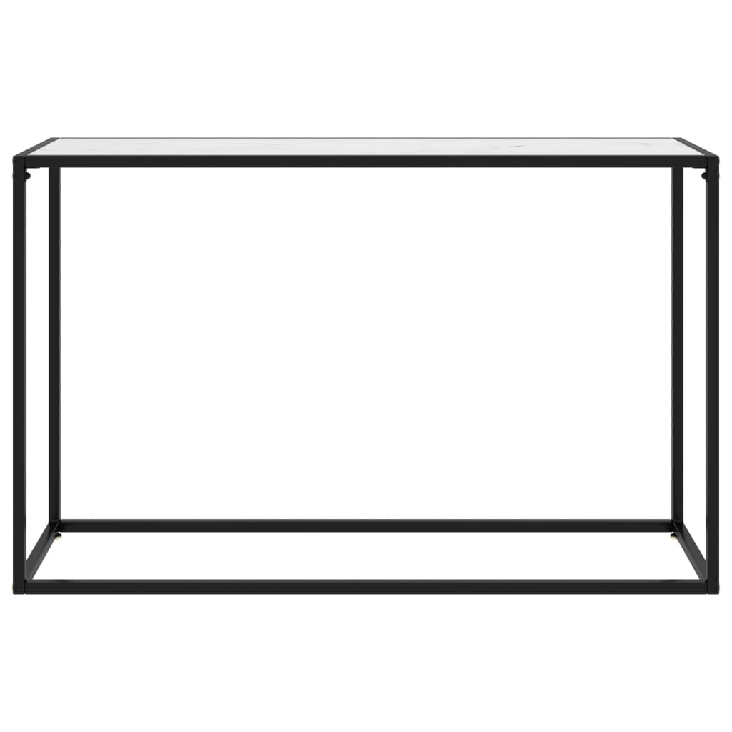 Table console Blanc 120x35x75 cm Verre trempé - XIOS