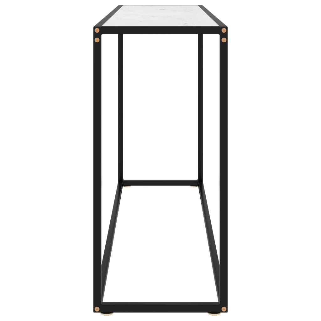 Table console Blanc 120x35x75 cm Verre trempé - XIOS