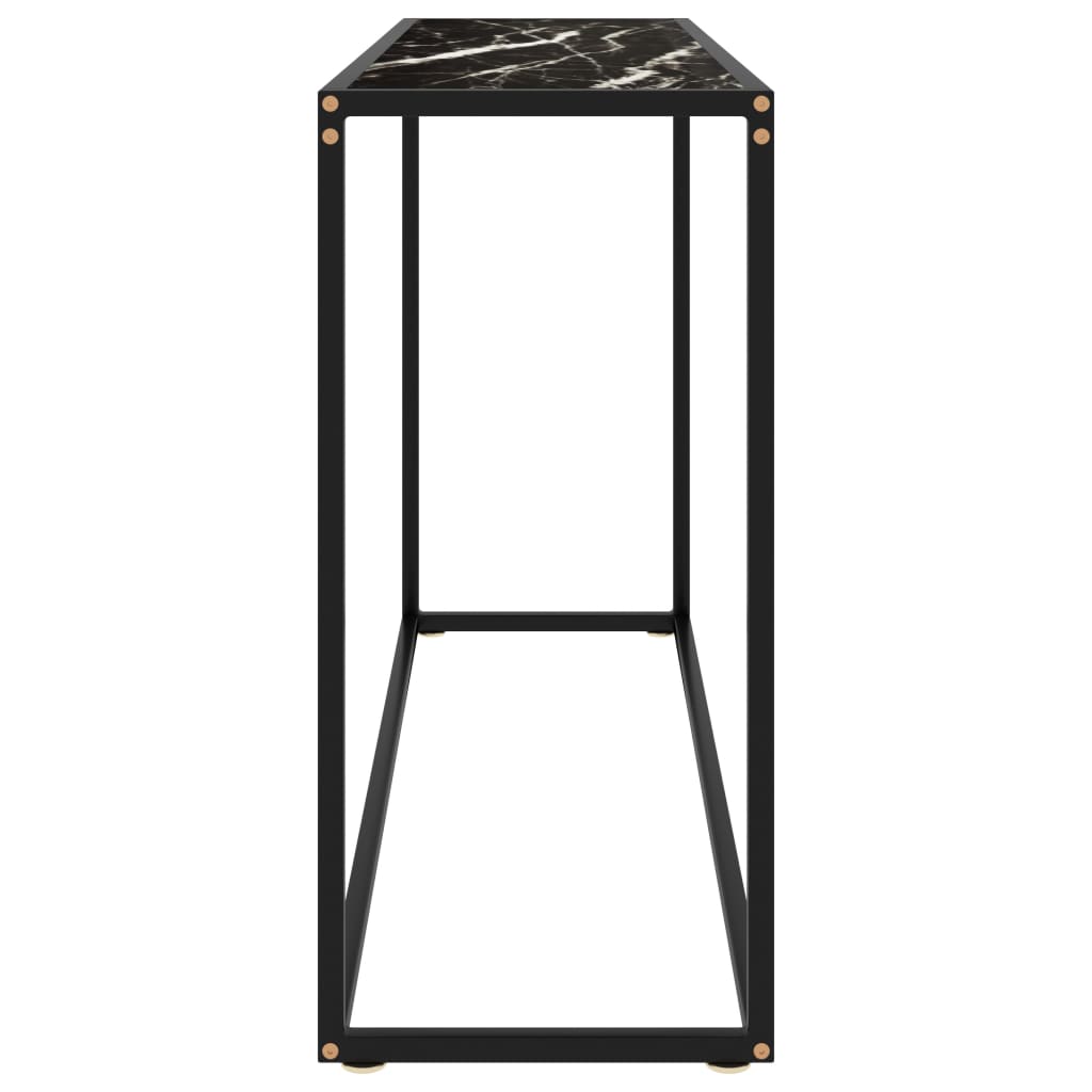 Table console Noir 120x35x75 cm Verre trempé - XIOS