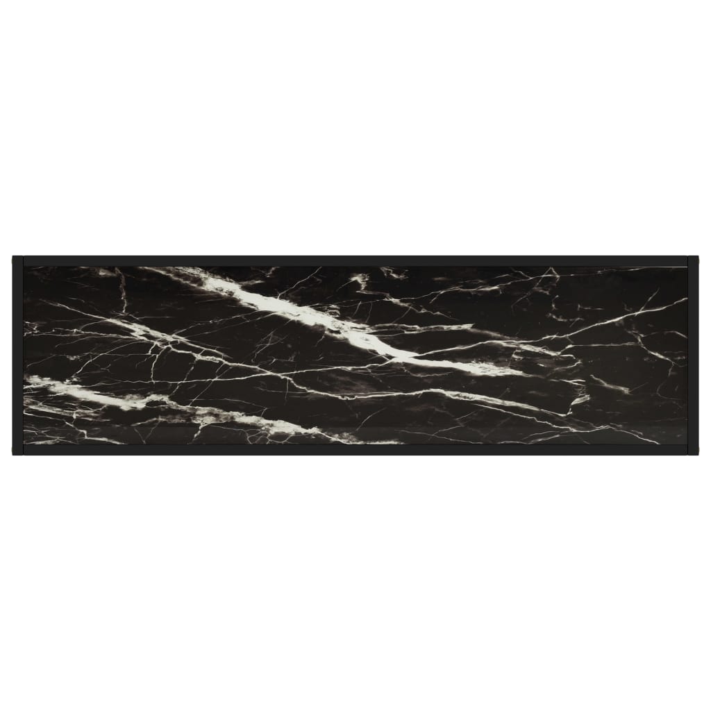 Table console Noir 120x35x75 cm Verre trempé - XIOS