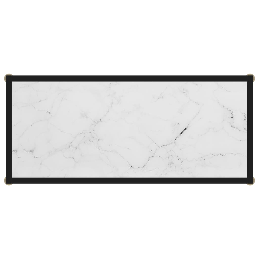Table console Blanc 80x35x75 cm Verre trempé - XIOS