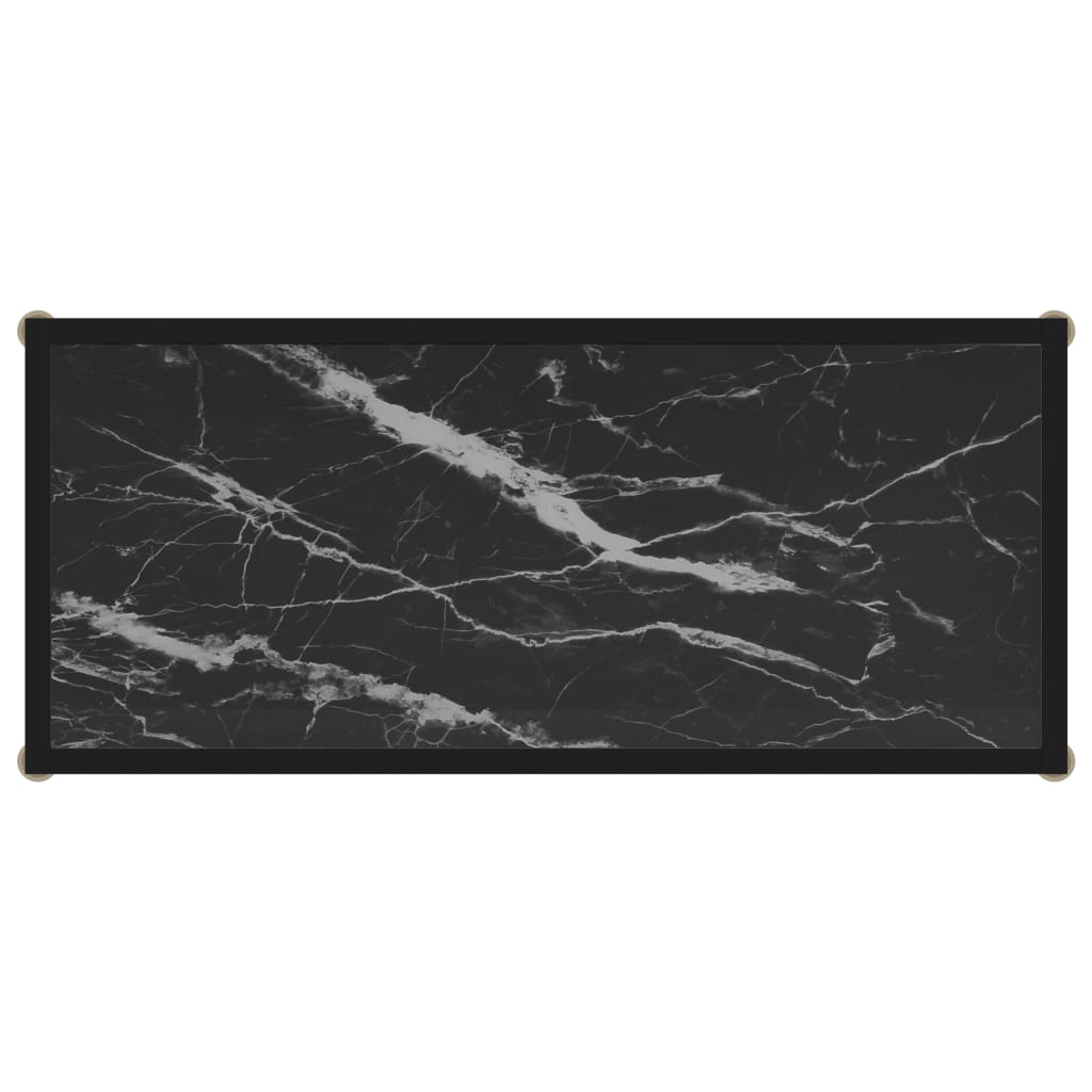 Table console Noir 80x35x75 cm Verre trempé - XIOS