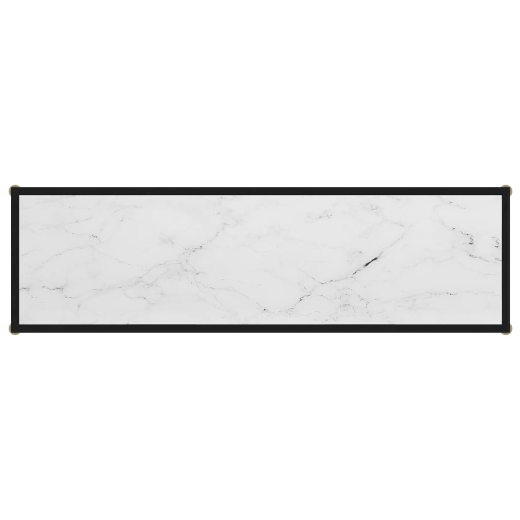 Table console Blanc 120x35x75 cm Verre trempé - XIOS