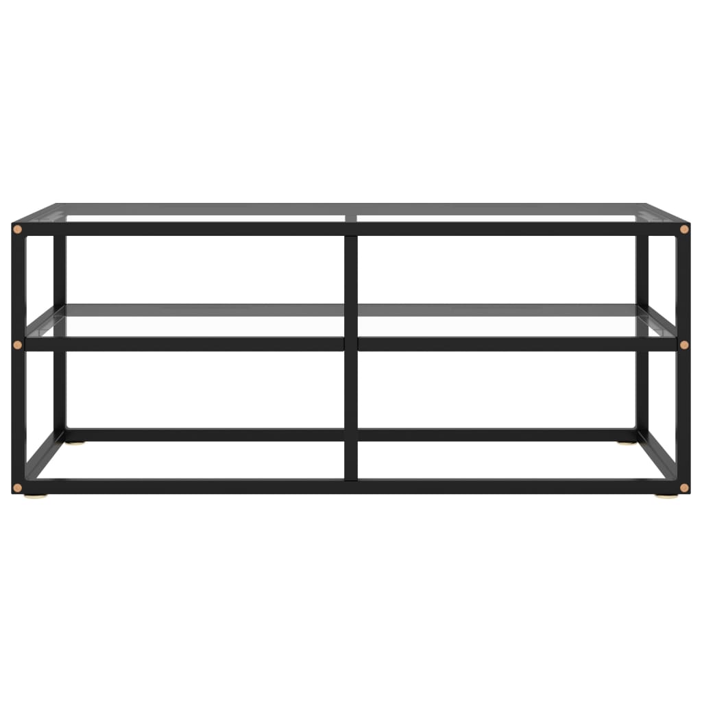 Meuble TV avec verre trempé Noir 100x40x40 cm - XIOS
