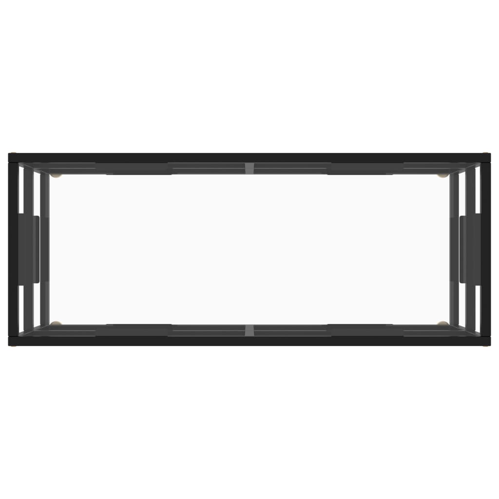 Meuble TV avec verre trempé Noir 100x40x40 cm - XIOS