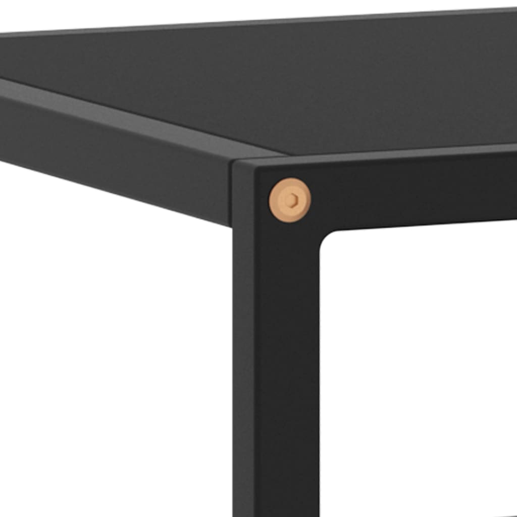 Meuble TV noir avec verre noir 100x40x40 cm