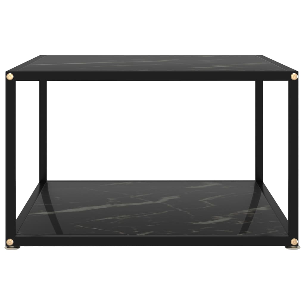 Table basse Noir 60x60x35 cm Verre trempé - XIOS