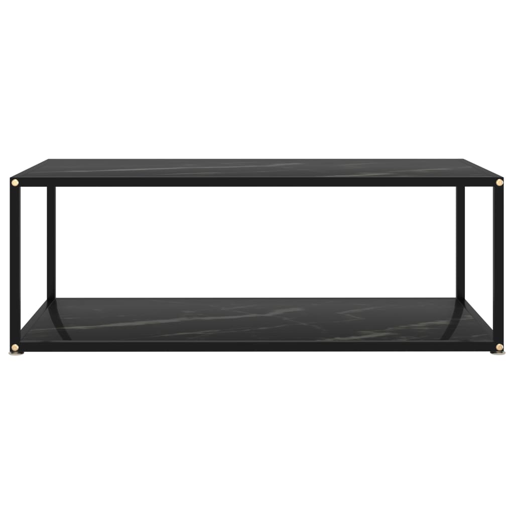 Table basse Noir 100x50x35 cm Verre trempé - XIOS