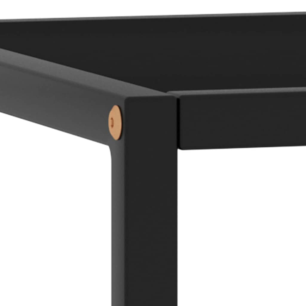 Table basse Noir avec verre noir 90x90x50 cm - XIOS