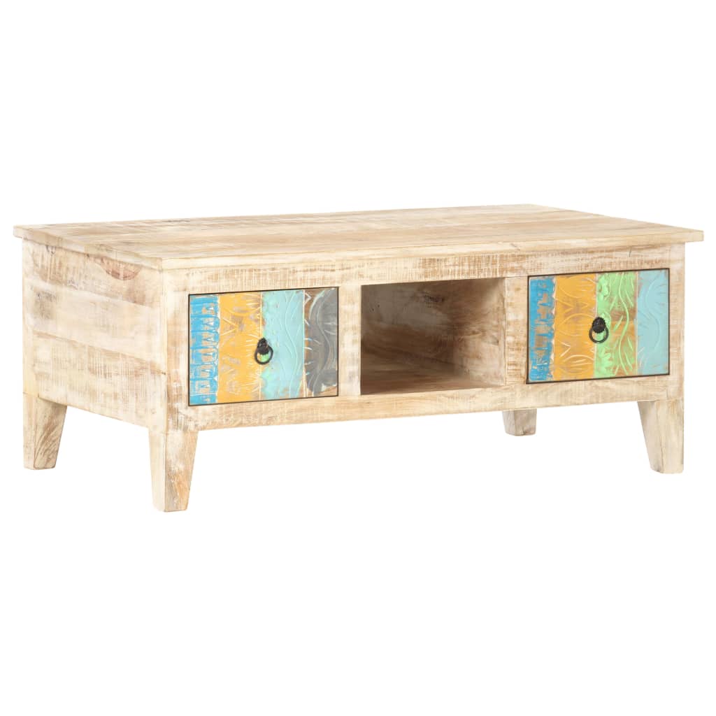 Table basse 100x55x40 cm Bois d'acacia brut - XIOS