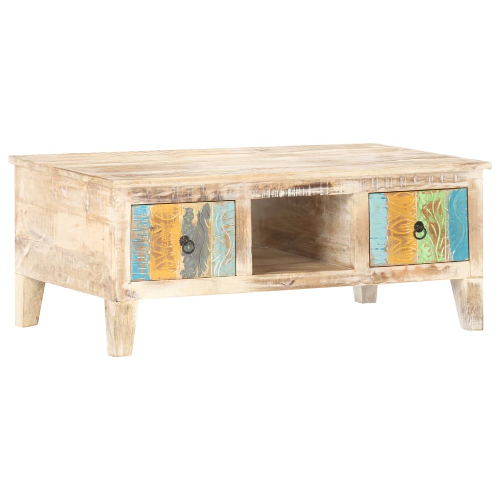 Table basse 100x55x40 cm Bois d'acacia brut - XIOS