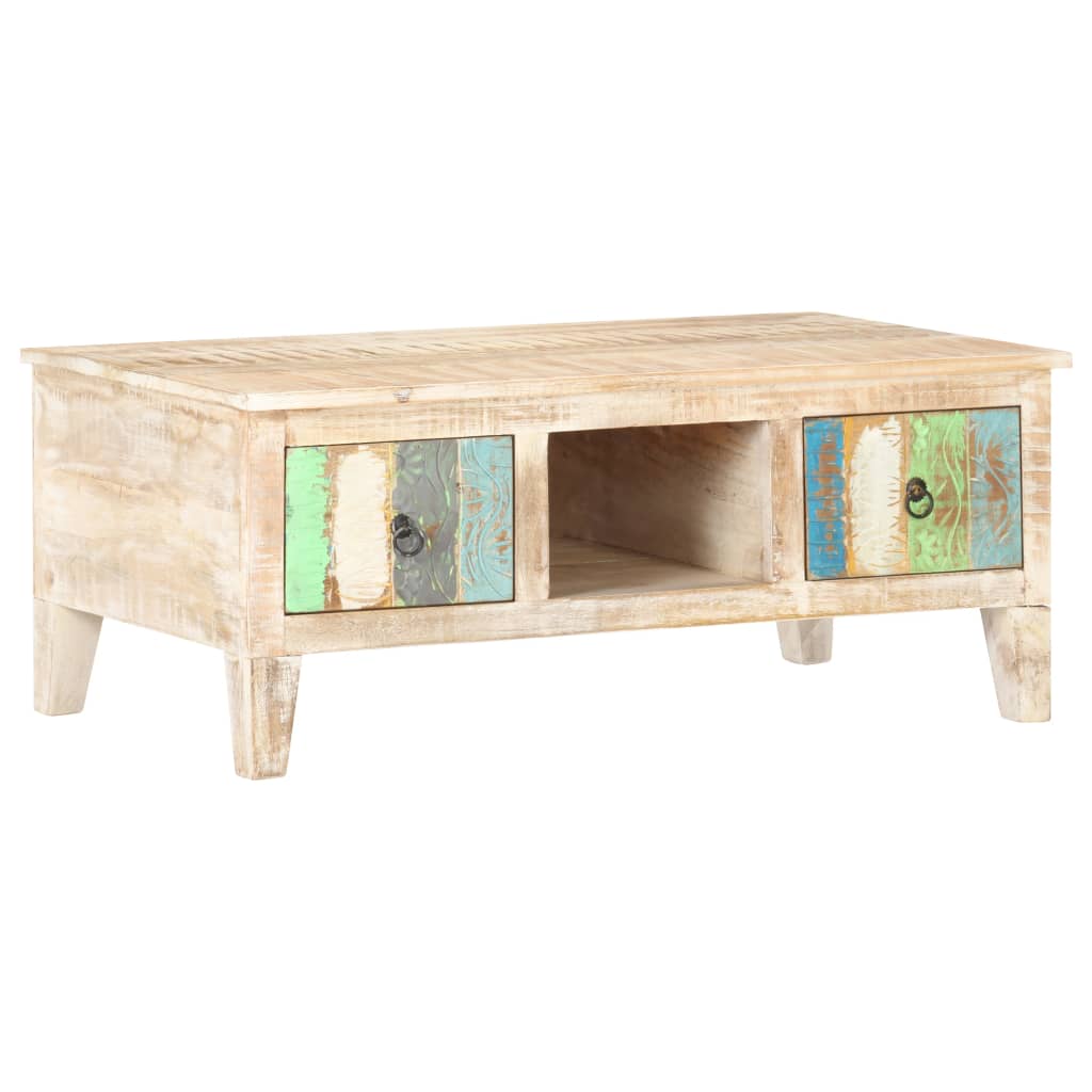 Table basse 100x55x40 cm Bois d'acacia brut - XIOS