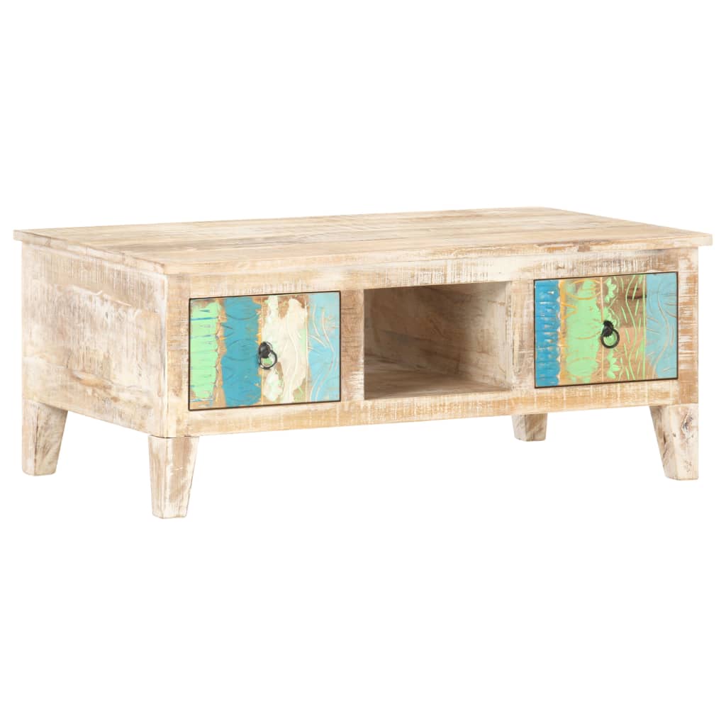 Table basse 100x55x40 cm Bois d'acacia brut - XIOS