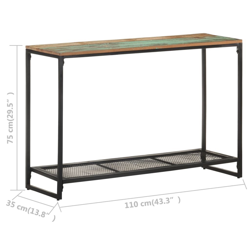 Table console 110x35x75 cm Bois de récupération massif - XIOS