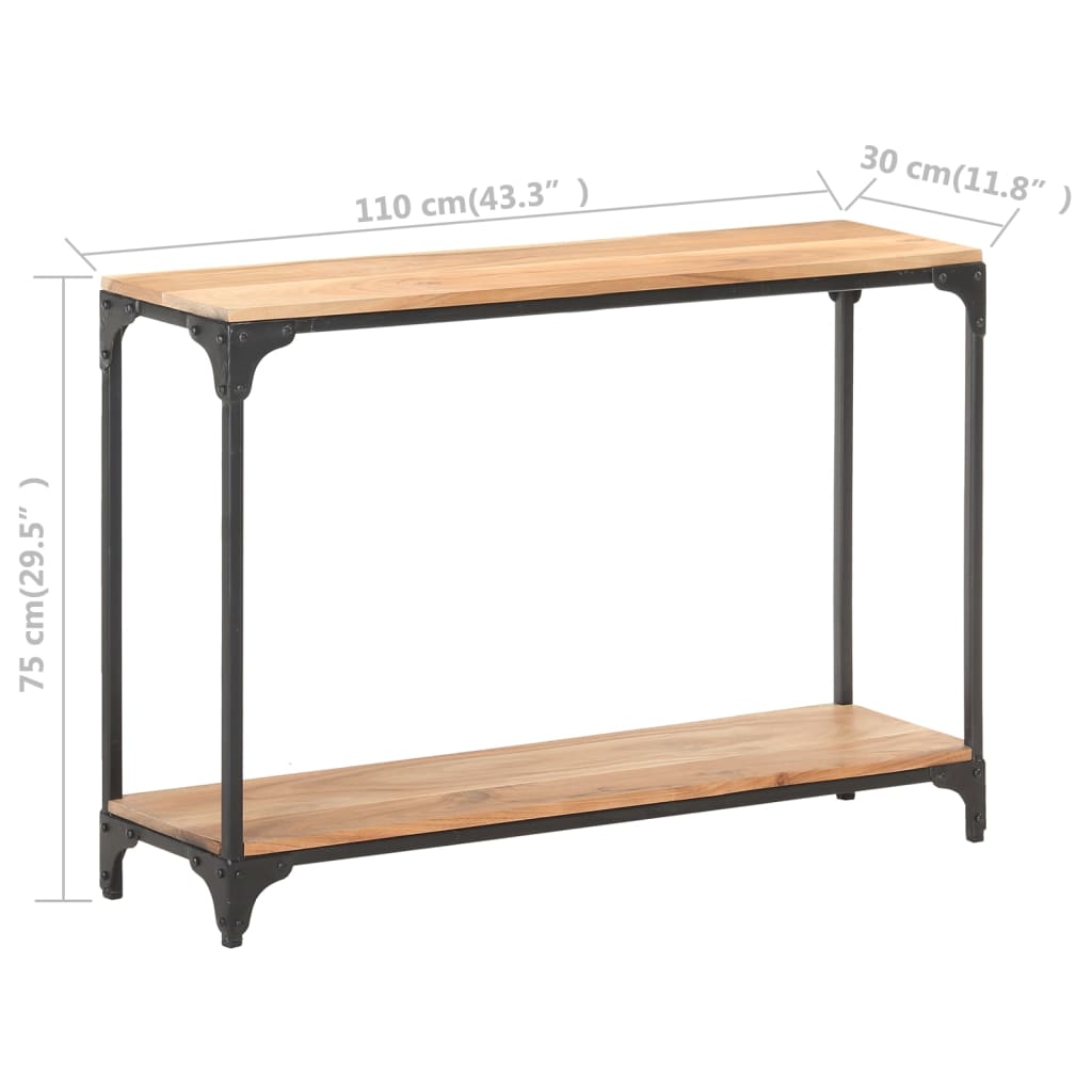Table console 110x30x75 cm Bois solide d'acacia - XIOS