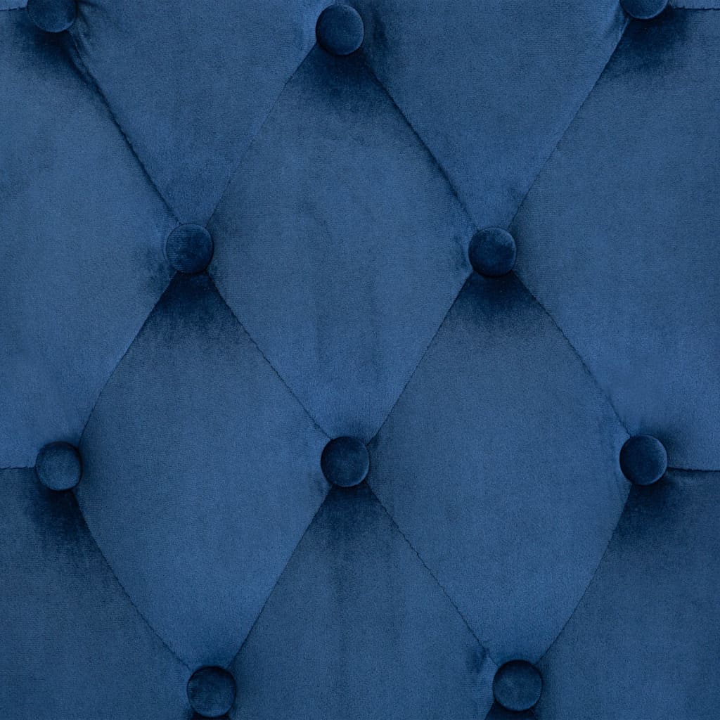 Chaises à manger lot de 4 Bleu Velours - XIOS