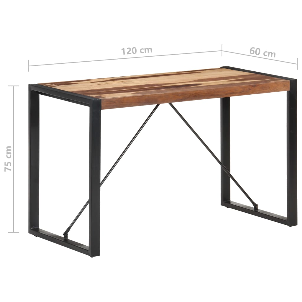 Table à manger 120x60x75 cm Bois massif - XIOS