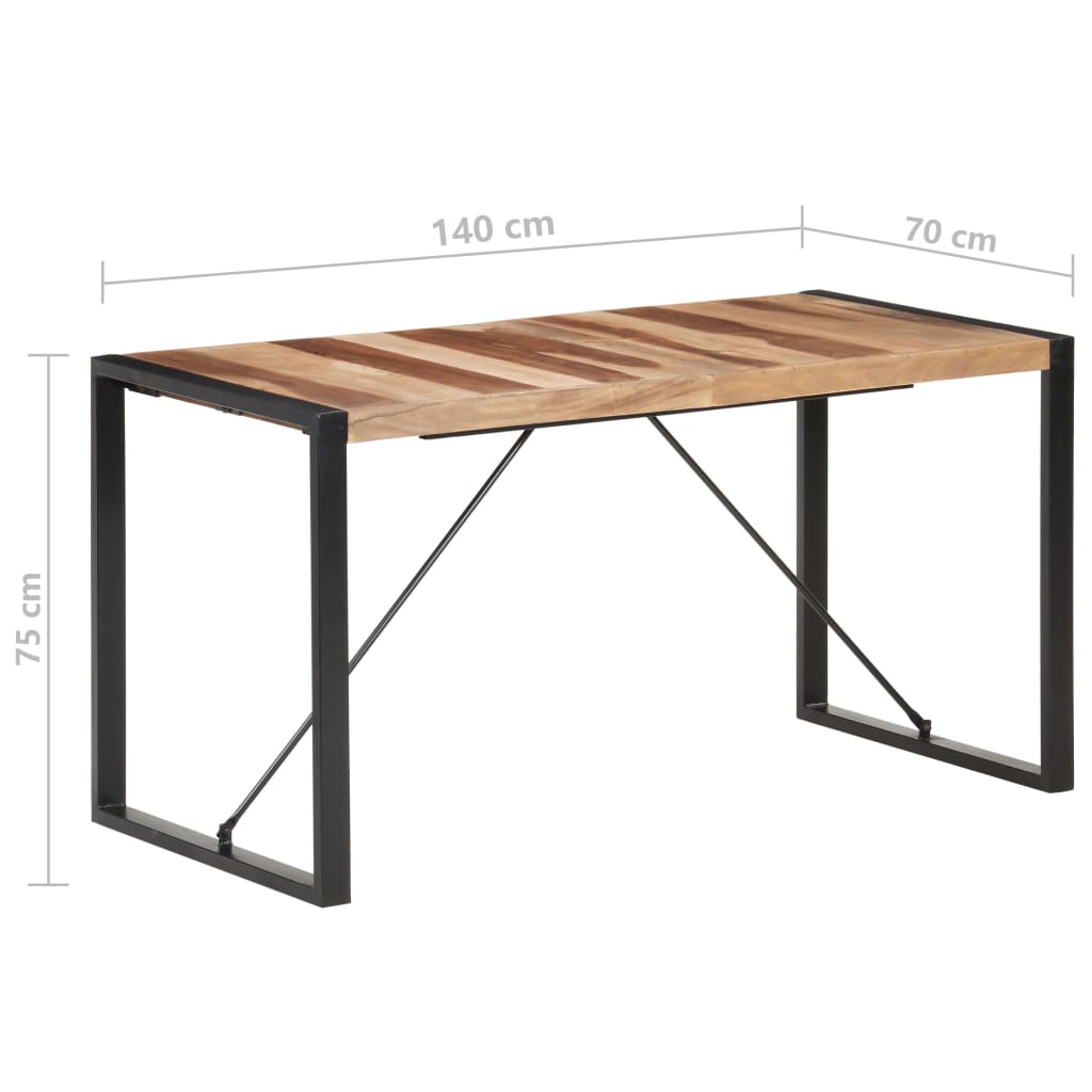 Table à manger 140x70x75 cm bois massif - XIOS