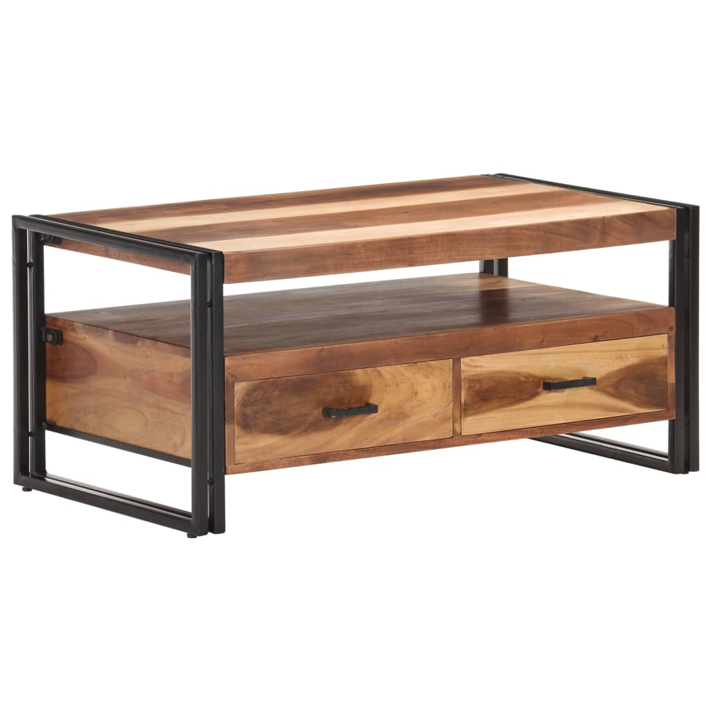 Table basse 100x55x45 cm Bois d'acacia massif - XIOS