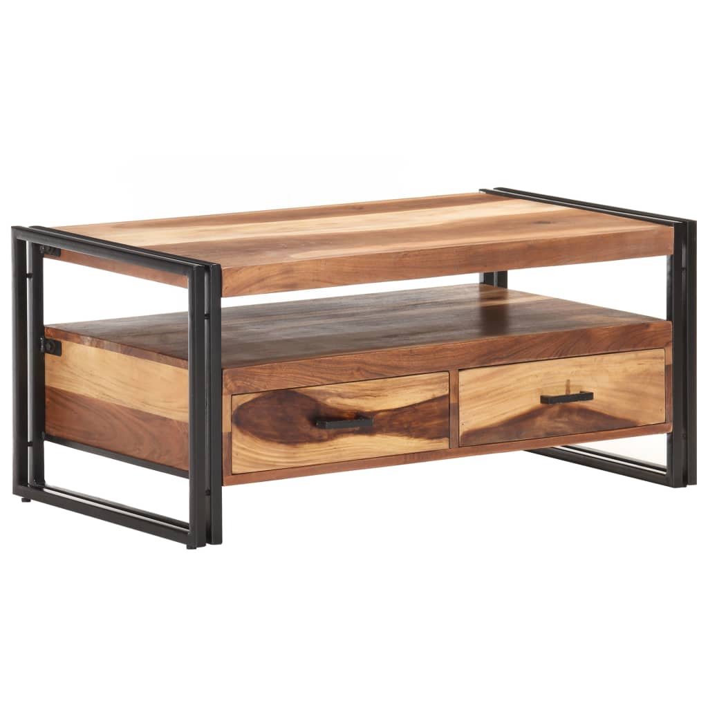 Table basse 100x55x45 cm Bois d'acacia massif - XIOS