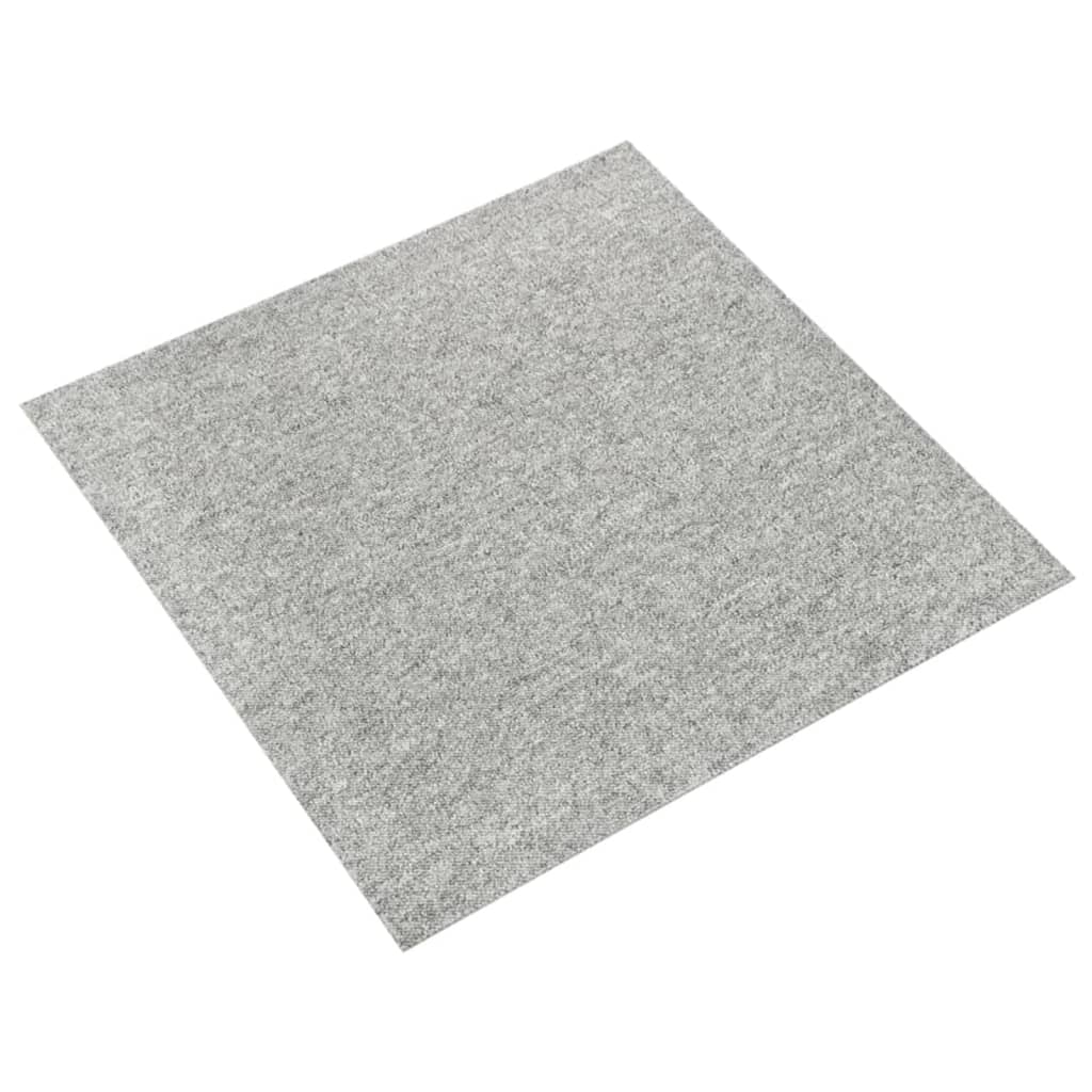 Dalles de tapis de sol 20 pcs 5 m² 50x50 cm Gris clair Tapis & revêtements de sol vidaXL