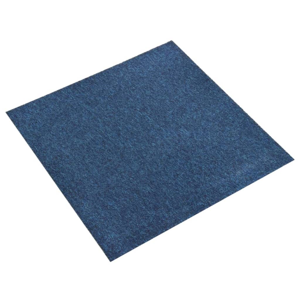 Dalles de tapis de sol 20 pcs 5 m² 50x50 cm Bleu foncé Tapis & revêtements de sol vidaXL