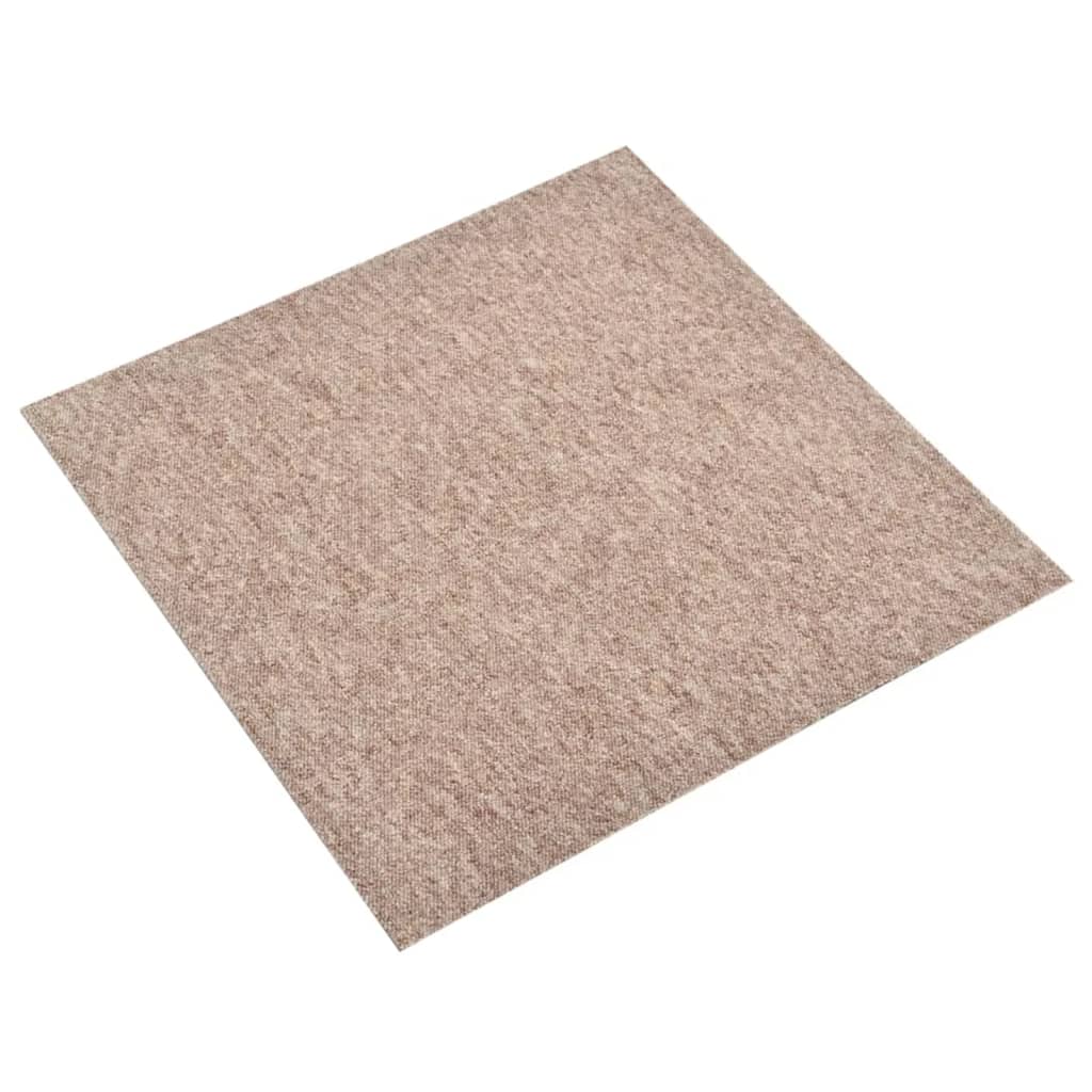 Dalles de tapis de sol 20 pcs 5 m² 50x50 cm Beige Tapis & revêtements de sol vidaXL