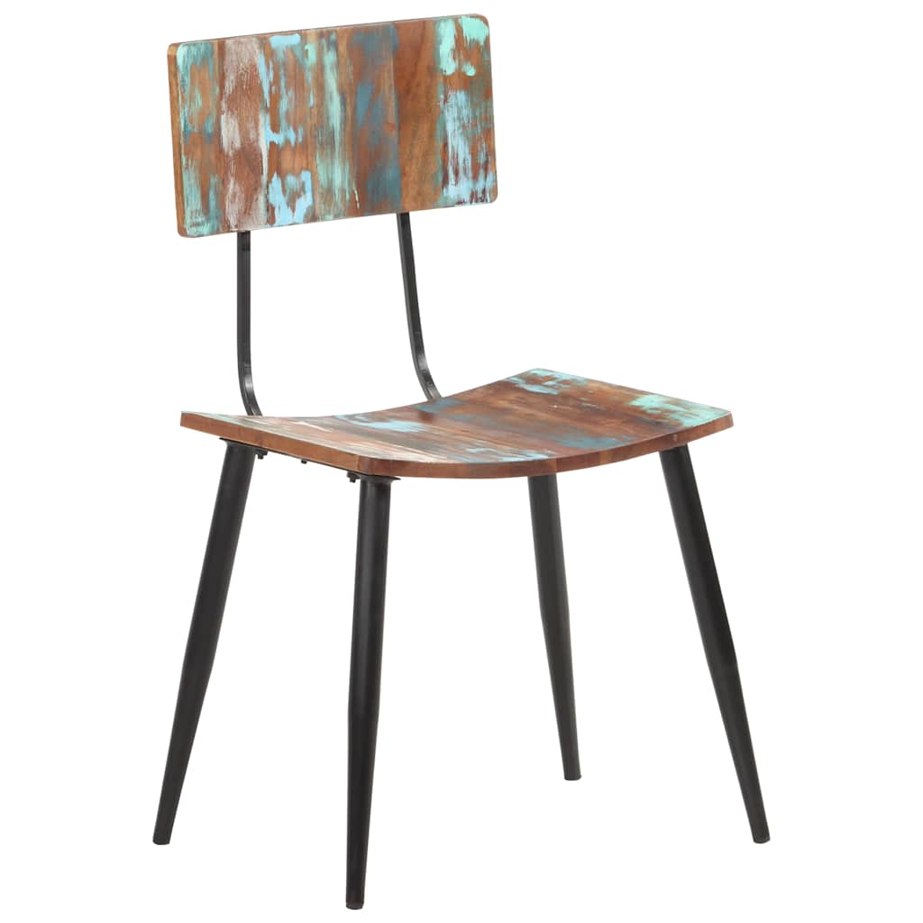Chaises à manger lot de 4 bois de récupération solide