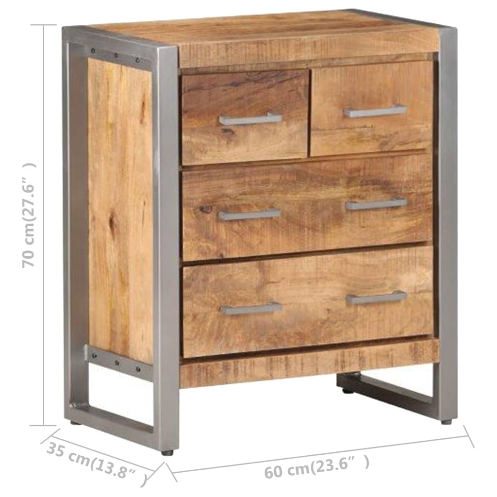 Buffet 60x35x70 cm Bois de manguier brut - XIOS