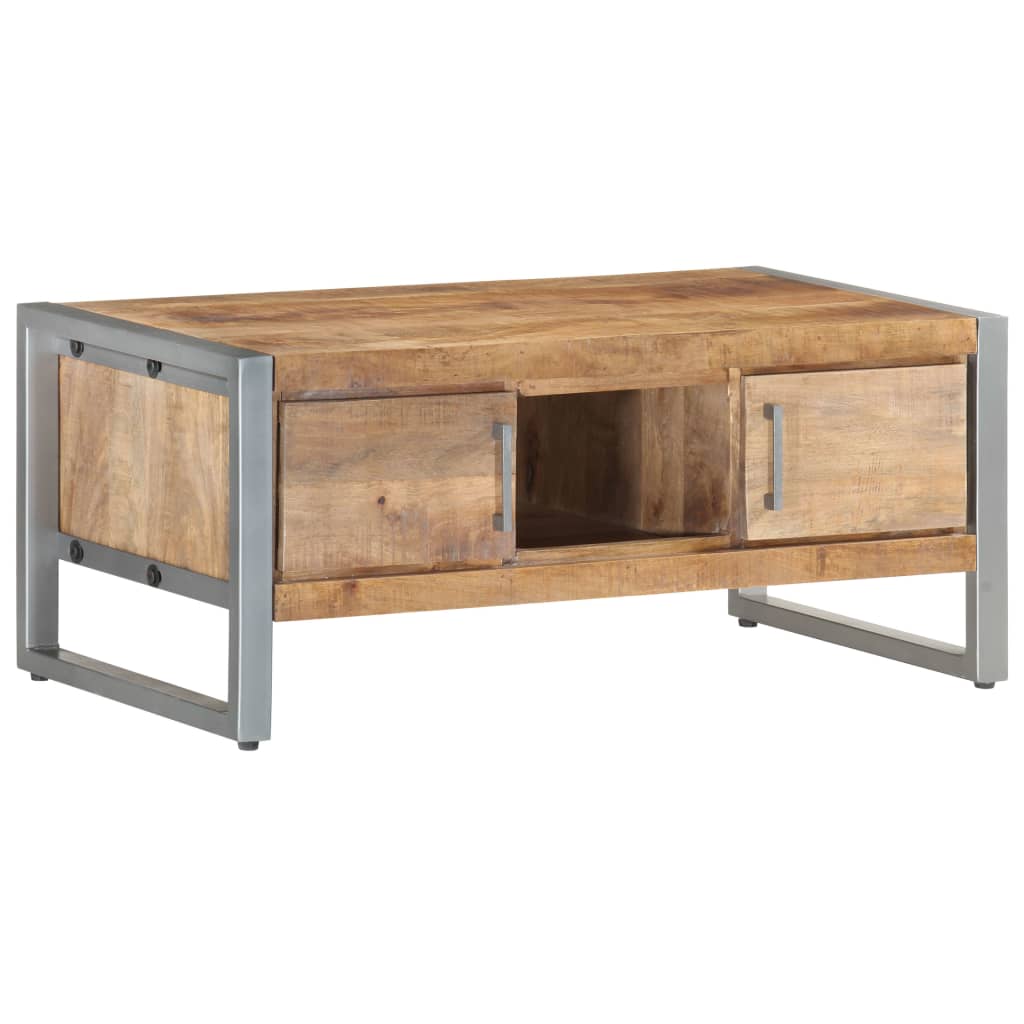 Table basse 95x50x40 cm Bois de manguier brut - XIOS