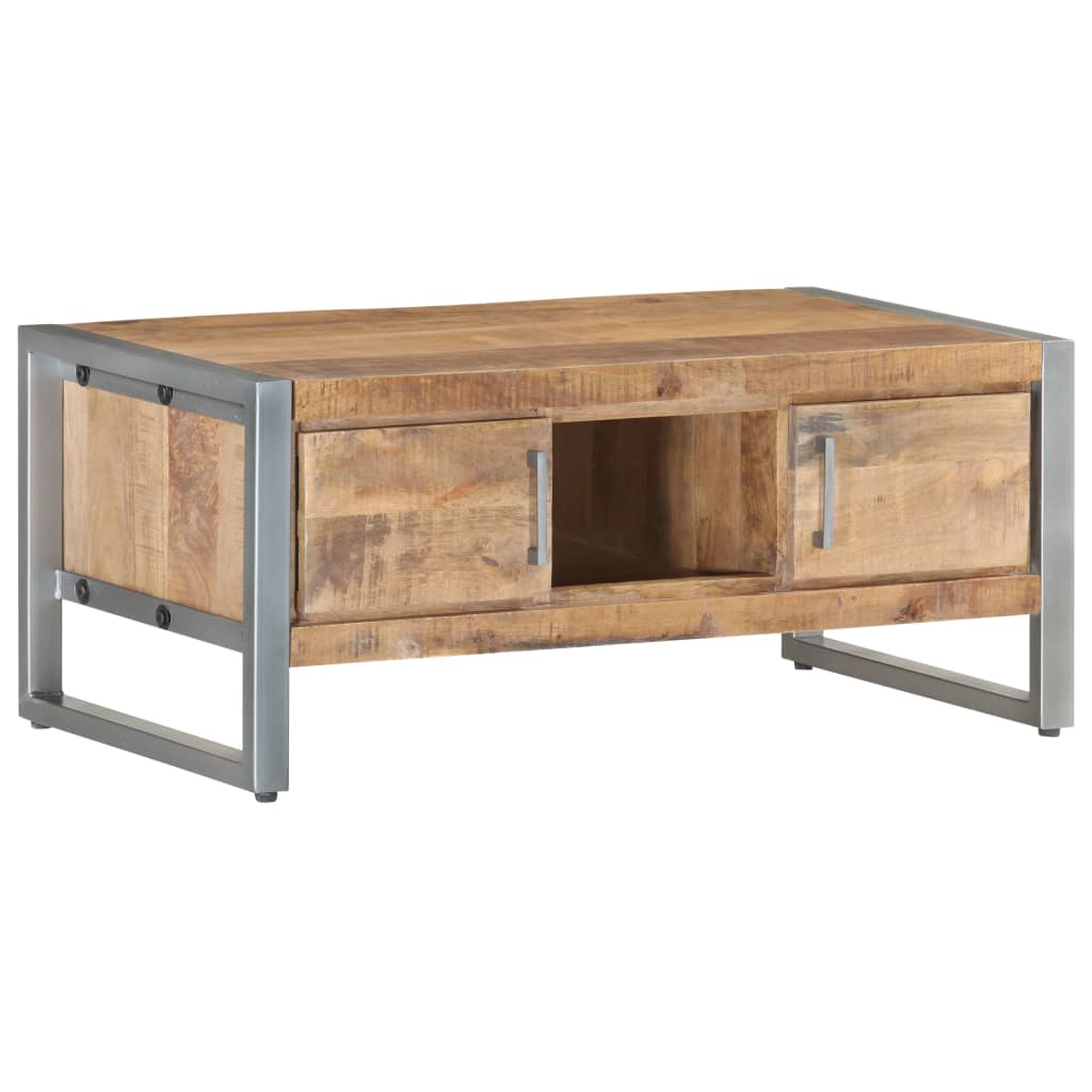 Table basse 95x50x40 cm Bois de manguier brut - XIOS