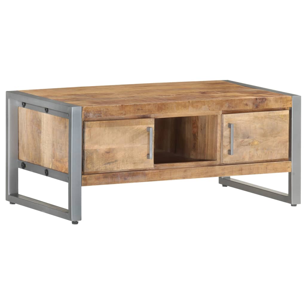 Table basse 95x50x40 cm Bois de manguier brut - XIOS