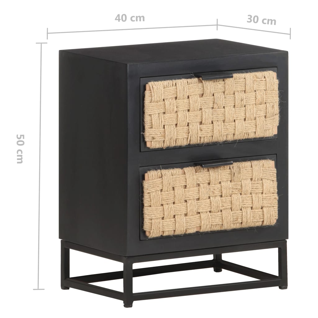 Table de chevet 40x30x50 cm Bois de manguier massif - XIOS