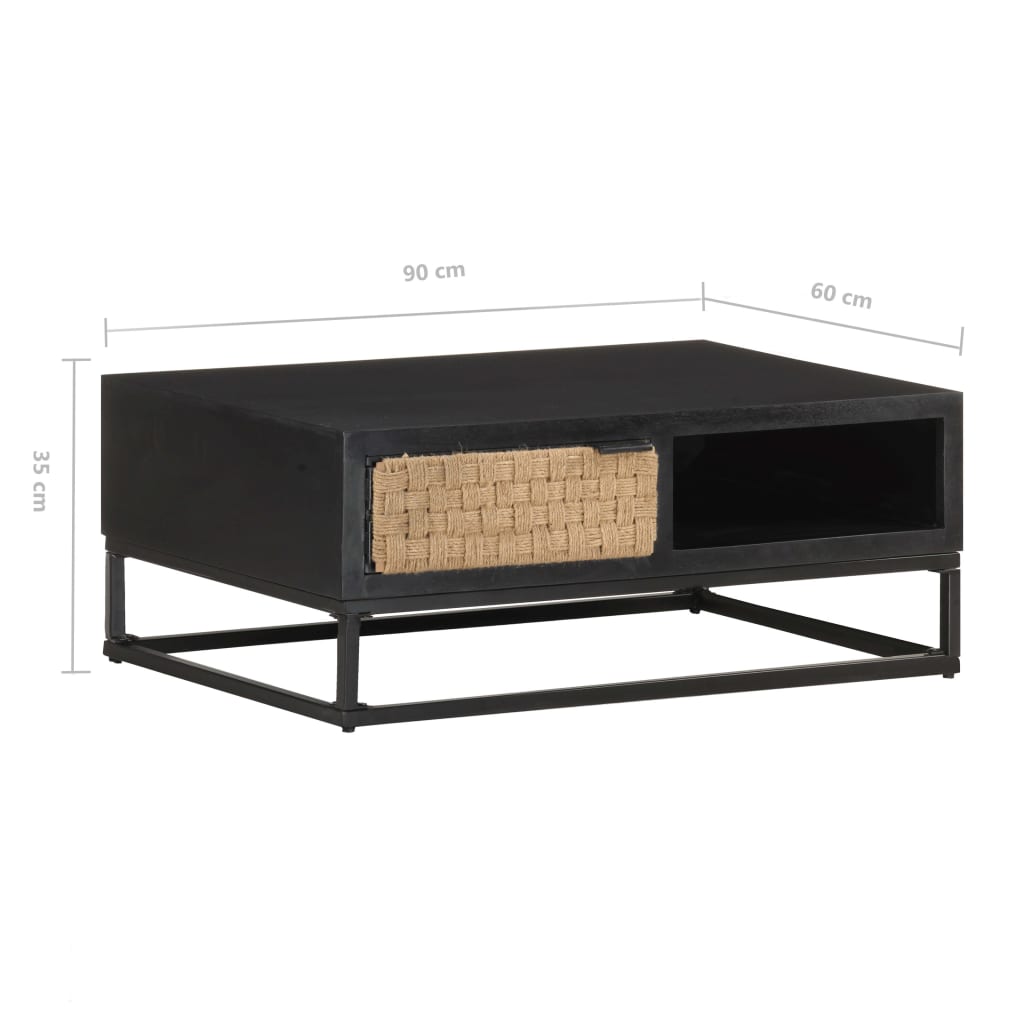 Table basse 90x60x35 cm Bois de manguier massif - XIOS