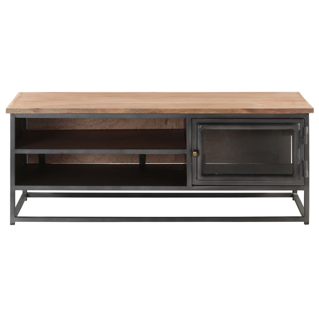 Table basse Gris 90x50x35 cm Bois d'acacia massif - XIOS