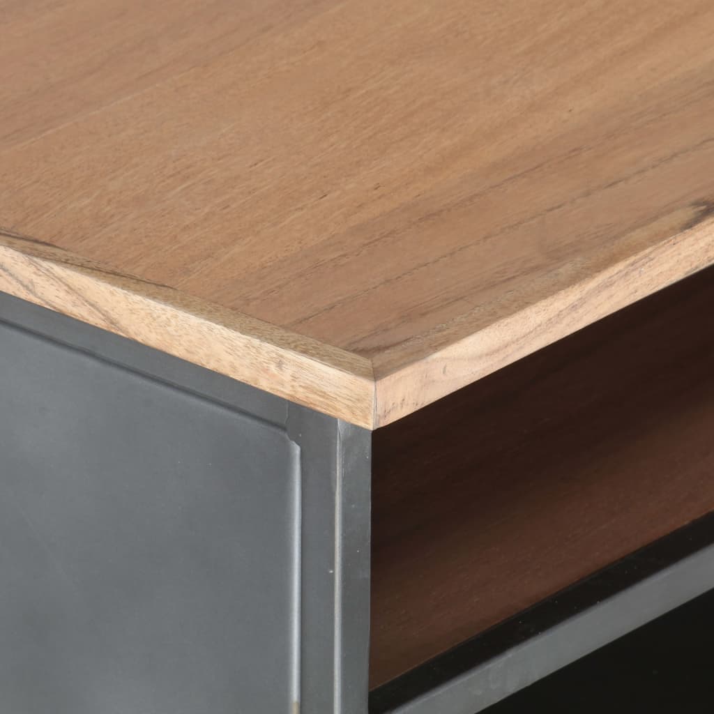 Table basse Gris 90x50x35 cm Bois d'acacia massif - XIOS